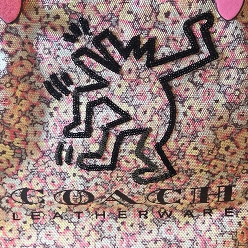 Coach 1941 x Keith Haring Limited Edition Floral Dancing Tote - Picture 8 of 13
